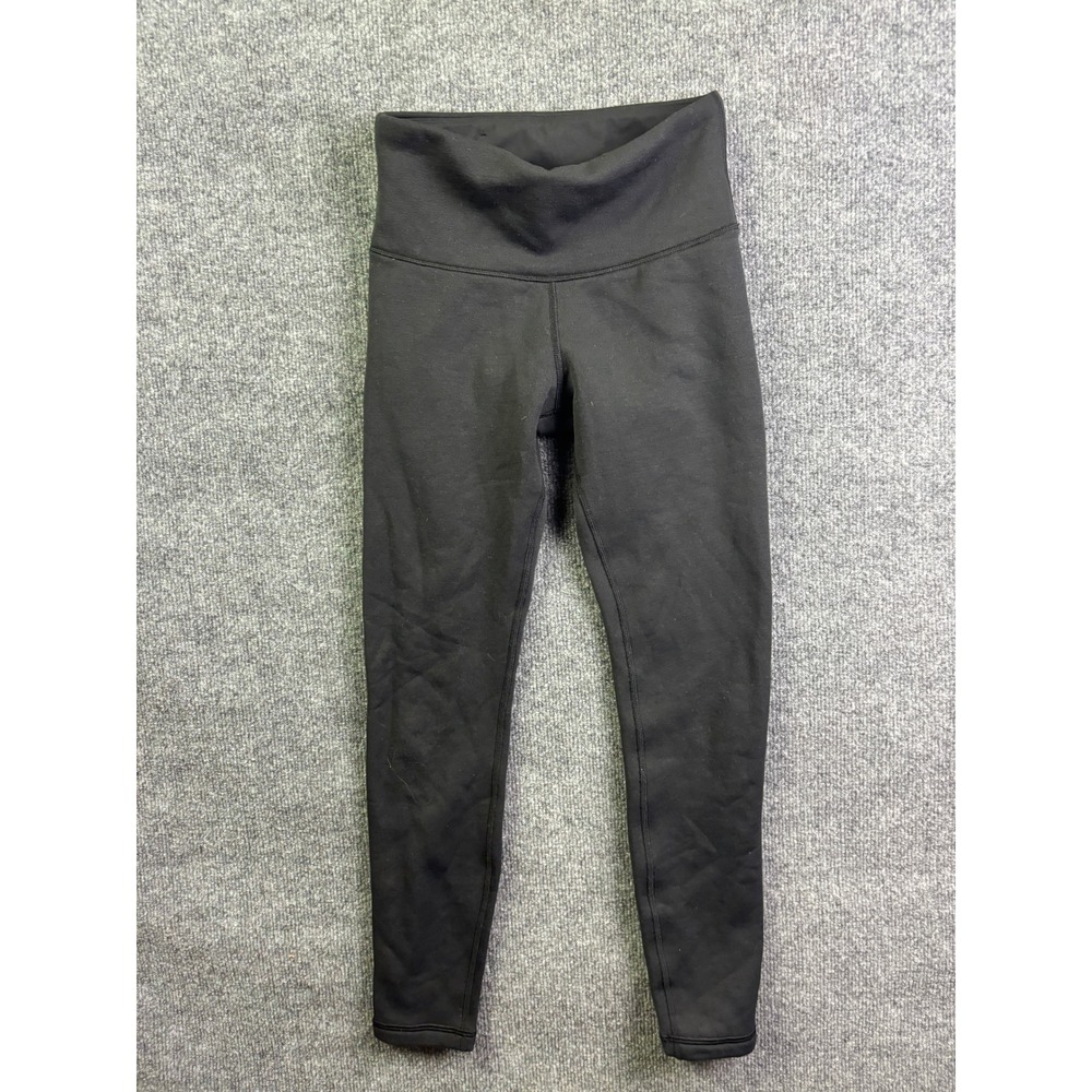 Aritzia TnAction Leggings Womens S Black High Waisted Brushed Fleece‎ Activewear